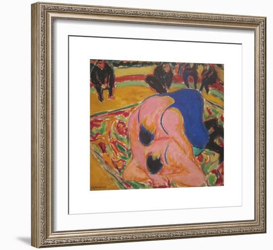 Wrestlers in a Circus-Ernst Ludwig Kirchner-Framed Premium Giclee Print