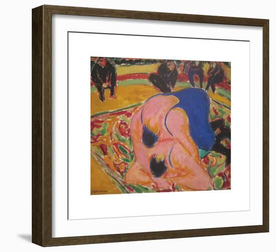 Wrestlers in a Circus-Ernst Ludwig Kirchner-Framed Premium Giclee Print