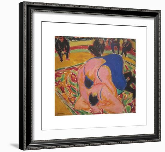 Wrestlers in a Circus-Ernst Ludwig Kirchner-Framed Premium Giclee Print