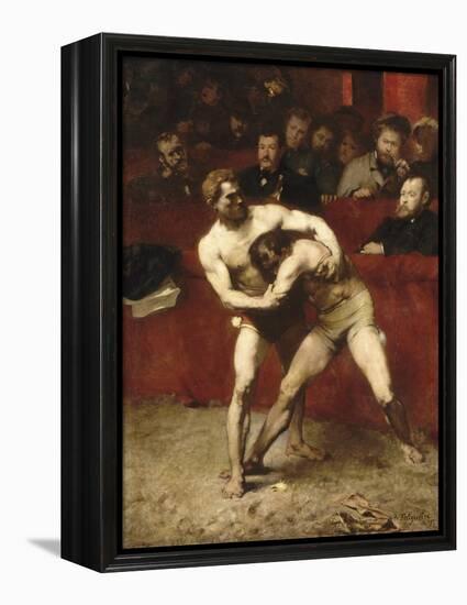 Wrestlers-Alexandre Falguière-Framed Premier Image Canvas