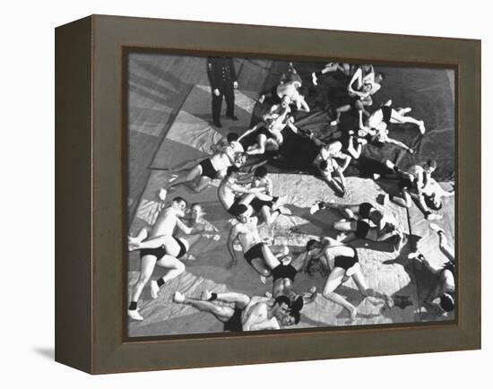 Wrestling at Great Lakes Athletic Plant-William C^ Shrout-Framed Premier Image Canvas