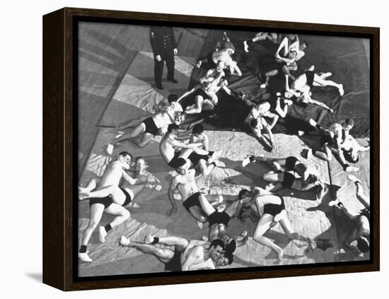 Wrestling at Great Lakes Athletic Plant-William C^ Shrout-Framed Premier Image Canvas