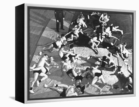 Wrestling at Great Lakes Athletic Plant-William C^ Shrout-Framed Premier Image Canvas