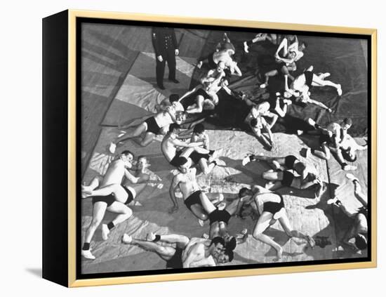 Wrestling at Great Lakes Athletic Plant-William C^ Shrout-Framed Premier Image Canvas