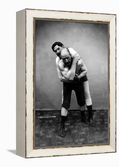 Wrestling Hold from Behind-null-Framed Stretched Canvas