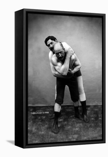 Wrestling Hold from Behind-null-Framed Stretched Canvas