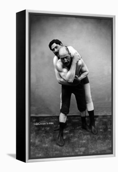 Wrestling Hold from Behind-null-Framed Stretched Canvas