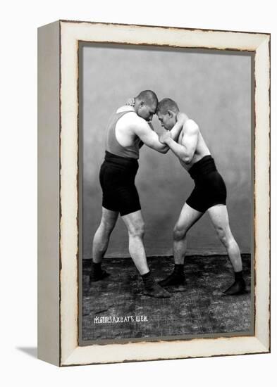 Wrestling Hold-null-Framed Stretched Canvas