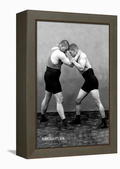 Wrestling Hold-null-Framed Stretched Canvas