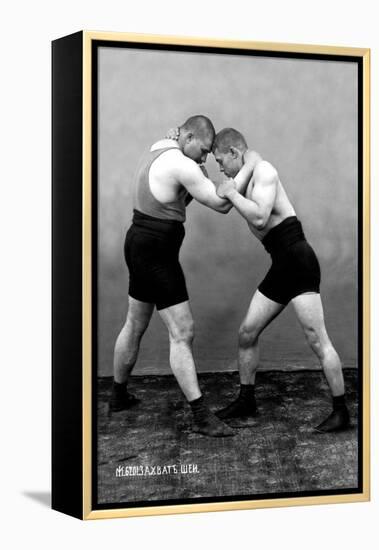 Wrestling Hold-null-Framed Stretched Canvas