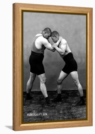 Wrestling Hold-null-Framed Stretched Canvas