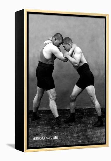 Wrestling Hold-null-Framed Stretched Canvas