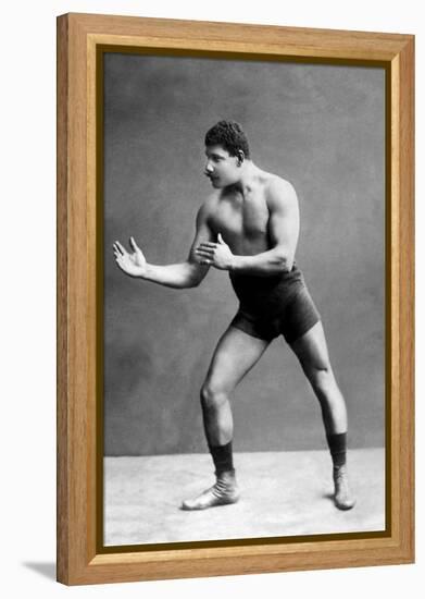 Wrestling Ready Stance-null-Framed Stretched Canvas