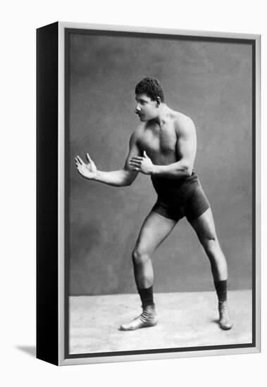 Wrestling Ready Stance-null-Framed Stretched Canvas