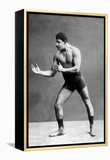 Wrestling Ready Stance-null-Framed Stretched Canvas