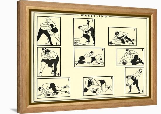 Wrestling Techniques-null-Framed Stretched Canvas