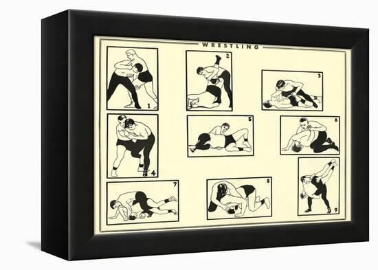 Wrestling Techniques-null-Framed Stretched Canvas