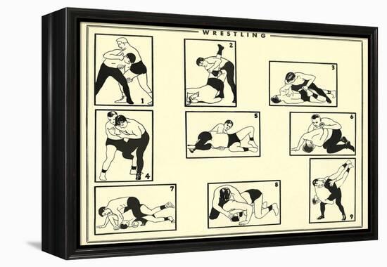 Wrestling Techniques-null-Framed Stretched Canvas