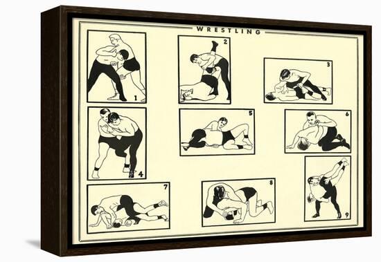 Wrestling Techniques-null-Framed Stretched Canvas