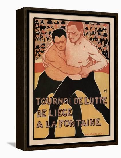 Wrestling Tournament, Liège, 1899-Armand Rassenfosse-Framed Premier Image Canvas