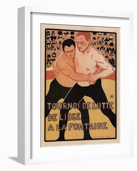 Wrestling Tournament, Liège, 1899-Armand Rassenfosse-Framed Giclee Print