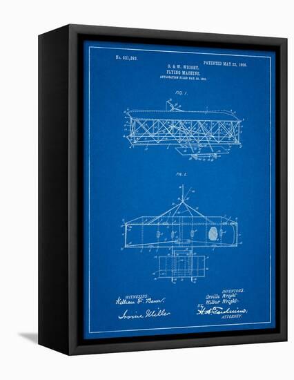 Wright Brother's Aeroplane Patent-Cole Borders-Framed Stretched Canvas