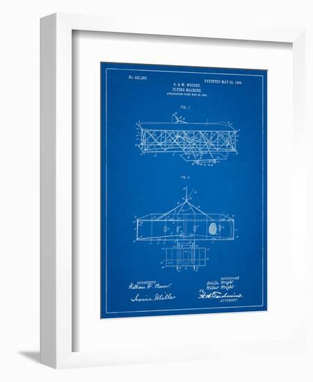 Wright Brother's Aeroplane Patent-Cole Borders-Framed Premium Giclee Print