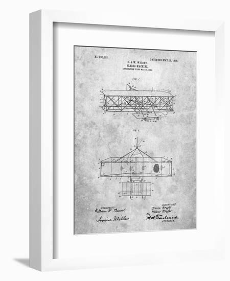 Wright Brother's Aeroplane Patent-Cole Borders-Framed Art Print