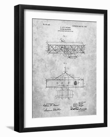 Wright Brother's Aeroplane Patent-Cole Borders-Framed Art Print