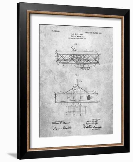 Wright Brother's Aeroplane Patent-Cole Borders-Framed Art Print