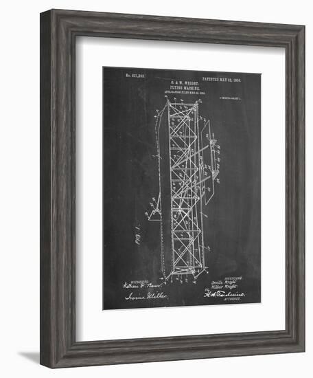 Wright Brother's Flying Machine Patent-null-Framed Art Print