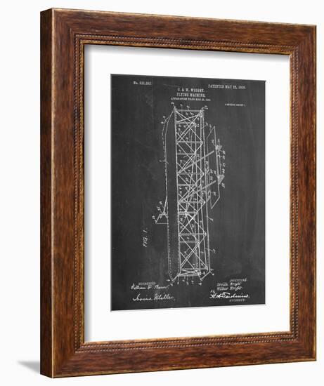 Wright Brother's Flying Machine Patent-null-Framed Art Print