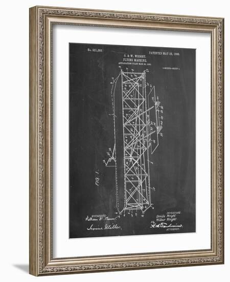 Wright Brother's Flying Machine Patent-null-Framed Art Print