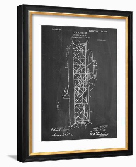 Wright Brother's Flying Machine Patent-null-Framed Art Print