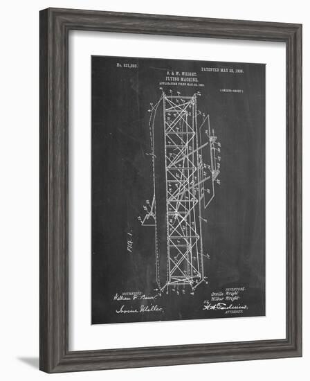 Wright Brother's Flying Machine Patent-null-Framed Premium Giclee Print