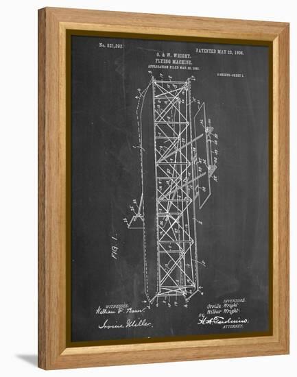 Wright Brother's Flying Machine Patent-null-Framed Stretched Canvas