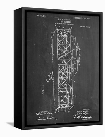Wright Brother's Flying Machine Patent-null-Framed Stretched Canvas