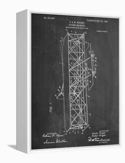 Wright Brother's Flying Machine Patent-null-Framed Stretched Canvas