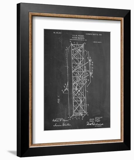 Wright Brother's Flying Machine Patent-null-Framed Premium Giclee Print