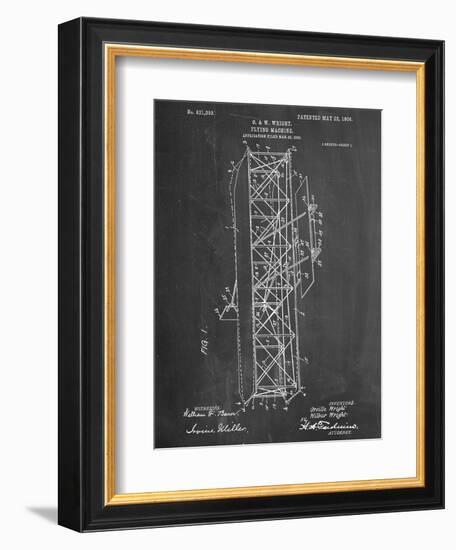 Wright Brother's Flying Machine Patent-null-Framed Premium Giclee Print