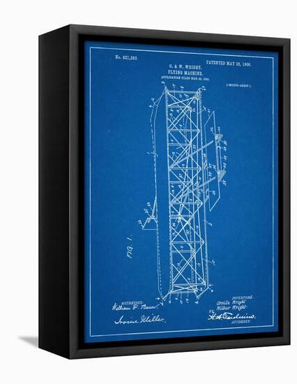 Wright Brother's Flying Machine Patent-null-Framed Stretched Canvas