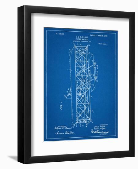 Wright Brother's Flying Machine Patent-null-Framed Art Print