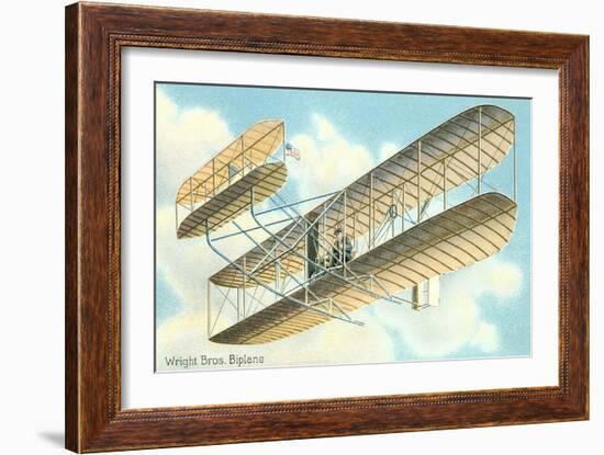 Wright Brothers Bi-plane-null-Framed Premium Giclee Print