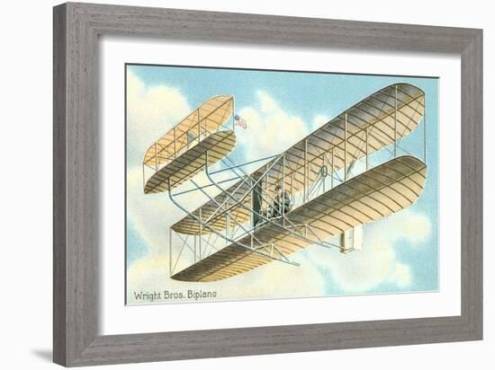 Wright Brothers Bi-plane-null-Framed Art Print