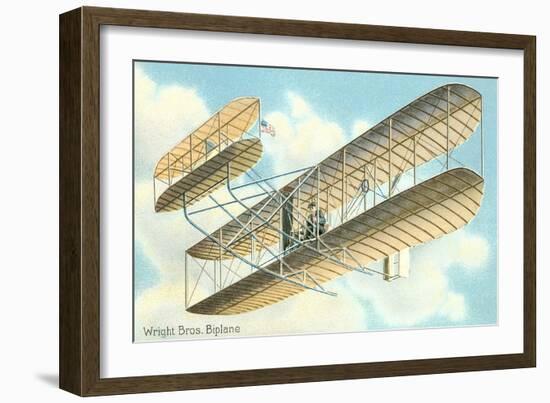 Wright Brothers Bi-plane-null-Framed Art Print