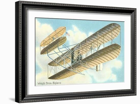 Wright Brothers Bi-plane-null-Framed Art Print