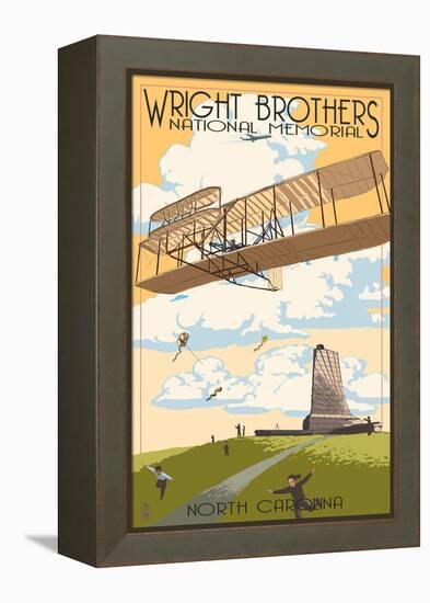 Wright Brothers National Memorial - Outer Banks, North Carolina-Lantern Press-Framed Stretched Canvas