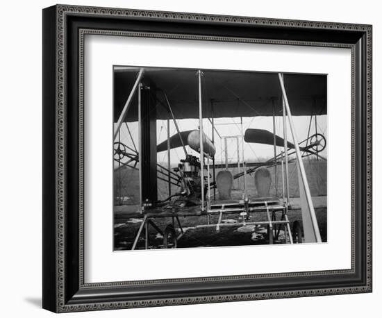 Wright Brothers Plane with Pilot and Passenger Seats Photograph - Dayton, OH-Lantern Press-Framed Art Print