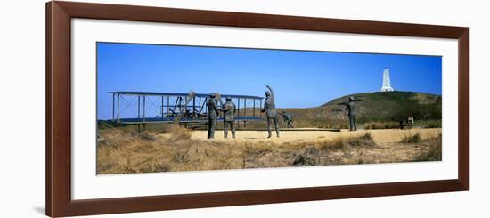 Wright Flyer Sculpture at Wright Brothers National Memorial, Kill Devil Hills, Kitty Hawk-null-Framed Photographic Print