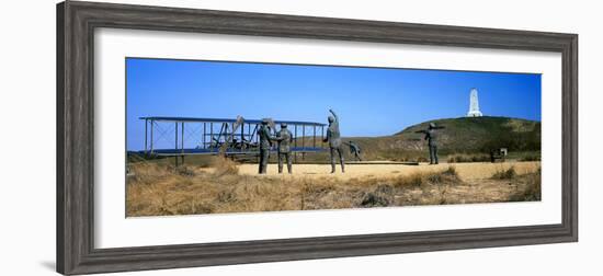 Wright Flyer Sculpture at Wright Brothers National Memorial, Kill Devil Hills, Kitty Hawk-null-Framed Photographic Print